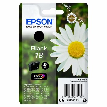 Epson 18 Black Inkjet Cartridge C13T18014012