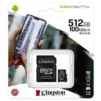 Kingston Canvas Select Plus Micro SD Card U3 A1 100MB 512GB