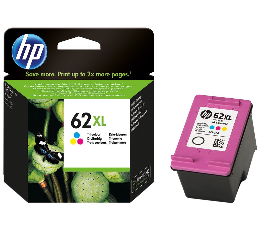 hp 62xl color cartridge