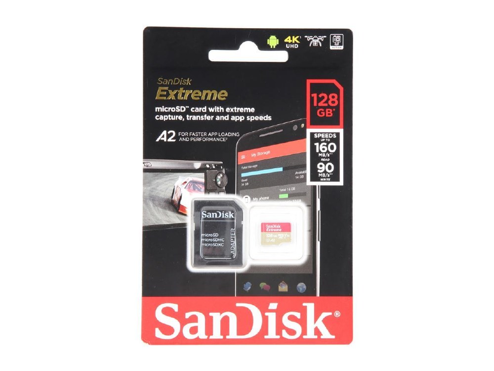 SanDisk Extreme Micro SD Card U3 A2 Class 10 128GB COMPUGEEK