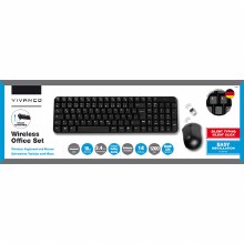 VIVANCO USB WIRELESS KEYBOARD WITH MOUSE SET