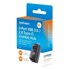 MANHATTAN 3-PORT USB 3.0 / 2.0 / TYPE-C COMBO HUB
