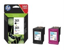 HP 301 Black/Colour Ink Cartridges (2 Pack) N9J72AE