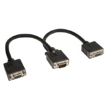 VGA Monitor Y Splitter Cable (HD15 M/2xF), 1 ft. (0.31 m)