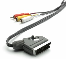 VIVANCO Scart plug to 3x RCA plug 1.5M cable