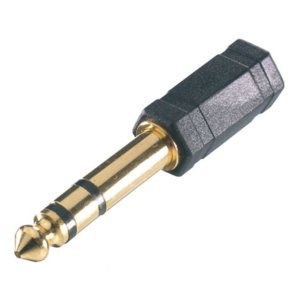 VIVANCO Adapter 6.3mm/3.5mm, golden socket, stereo