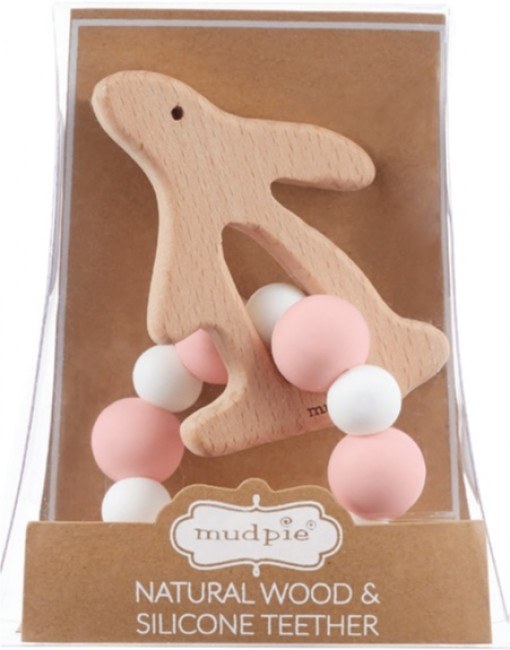 wooden silicone teether