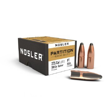 .375 Caliber 300gr Spitzer Nosler #44845 50/bx