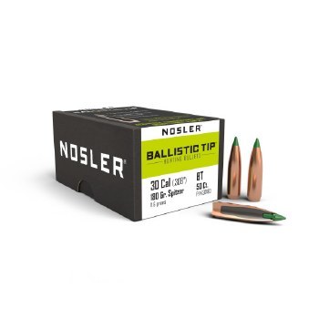 .30 Caliber 180gr Spitzer Nosler #30180 50/bx