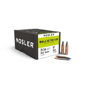 .25 Caliber 115gr Spitzer Nosler #25115 50/bx