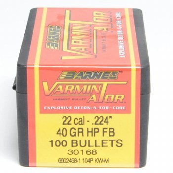 Barnes #30168 .22 Caliber 40gr Var. 100/bx