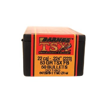 Barnes #30180 .22 Caliber 53gr TSX 50/bx