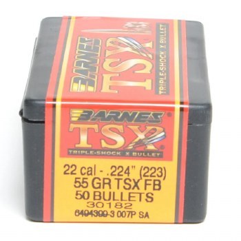 Barnes #30182 .22 Caliber 55gr TSX 50/bx