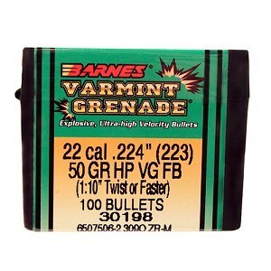 Barnes #30198 .22 Caliber 50gr VG 100/bx