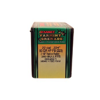 Barnes #30201 .22 Caliber 50gr VG 250/bx