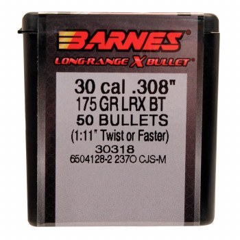 Barnes #30318 .30 Caliber 175gr LRX 50/bx