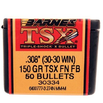 Barnes #30334 .30 Caliber 150gr TSX FN 50/bx