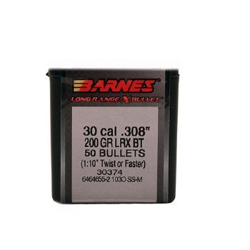 Barnes #30374 .30 Caliber 200gr LRX 50/bx