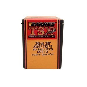 Barnes #30412 .338 Caliber 225gr TSX 50/bx