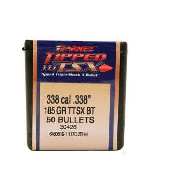 Barnes #30426 .338 Caliber 185gr TTSX 50/bx