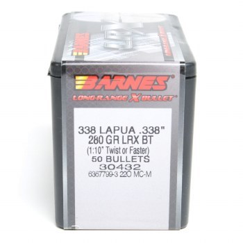 Barnes #30432 .338 Caliber 280gr LRX 50/bx