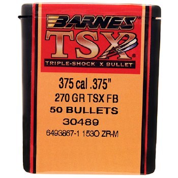 Barnes #30489 .375 Caliber 270gr TSX 50/bx