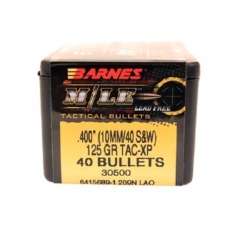 Barnes #30500 40 Caliber 125gr Tac-XP 40/bx
