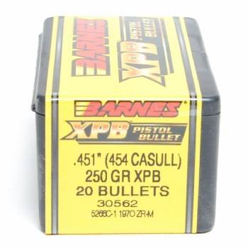 Barnes #30562 454 Caliber 250gr XPB 20/bx