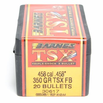 Barnes #30617 .458 Caliber 350gr TSX 20/bx