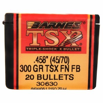 Barnes #30630 45-70 Caliber 300gr TSX 20/bx