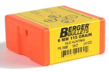 Berger #24530 6mm 115gr VLD 100/bx