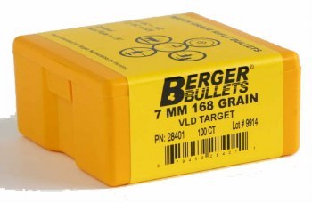 Berger #28401 7mm 168gr VLD 100/bx