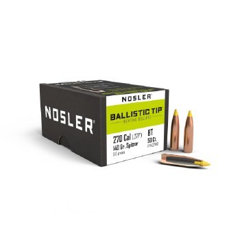 .270 Caliber 140gr Spitzer Nosler #27140 50/bx