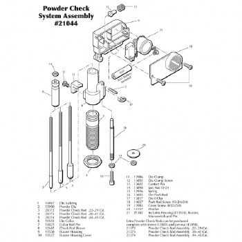 Dillon Powder Check Rod Assembly .44-.45 Cal.