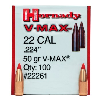 .22 Caliber 50gr VM Hornady #22261 100/bx