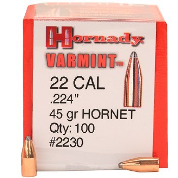 .22 Caliber 45gr Hornet Hornady #2230 100/bx