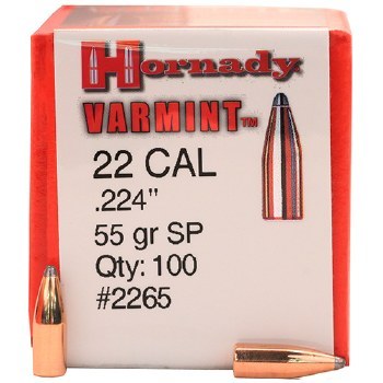 .22 Caliber 55gr SP Hornady #2265 100/bx