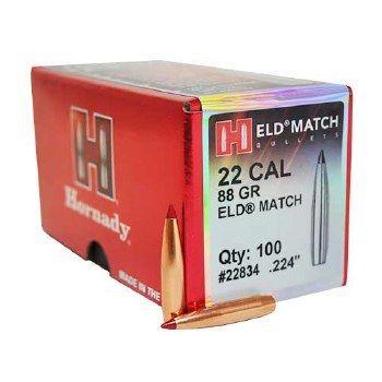 .22 Caliber 88gr ELDM Hornady #22834 100/bx