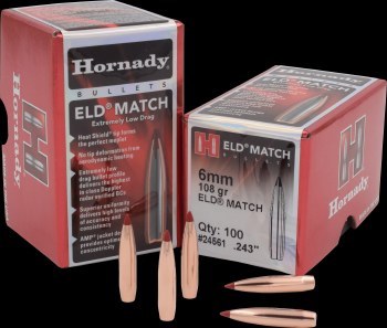 6mm 108gr ELDM Hornady #24561 100/bx