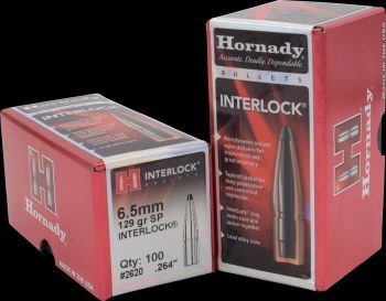 6.5mm 129gr SP Hornady #2620 100/bx