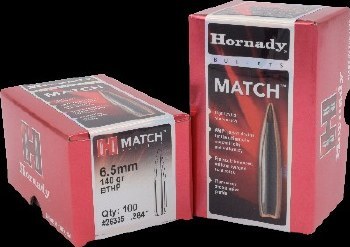6.5mm 140gr BTHP Hornady #26335 100/bx