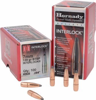 7mm 139gr BTSP Hornady #2825B 100/bag
