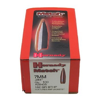 7mm 162gr BTHP Hornady #28405 100/bx