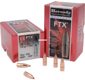 .30 Caliber 135gr FTX Hornady #3027 100/bx