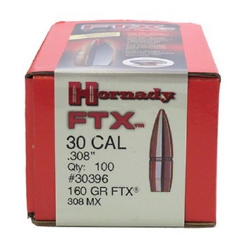 .30 Caliber 160gr FTX Hornady #30396 100/bx