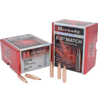 .30 Caliber 208gr ELDM Hornady #30731 100/bx