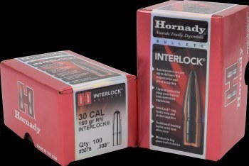 .30 Caliber 180gr RN Hornady #3075 100/bx