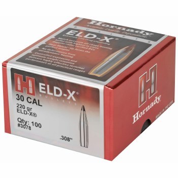 .30 Caliber 220gr ELDX Hornady #3078 100/bx