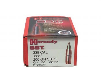 .338 Caliber 200gr SST Hornady #33102 100/bx