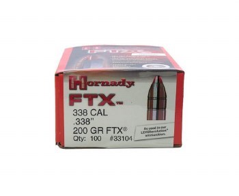 .338 Caliber 200gr FTX Hornady #33104 100/bx
